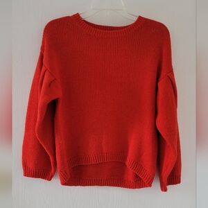 Zara Knitwear Girls Size 13/14 Year Winter Fancy Collection Red Pullover Sweater